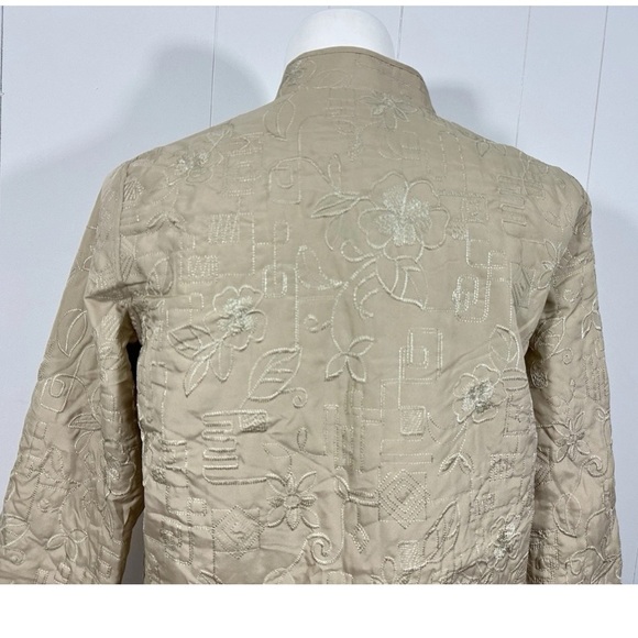 NWT Alfred Dunner Jacket Womens Size 12 Embroidered Open Front Lightweight Lined - Picture 6 of 10